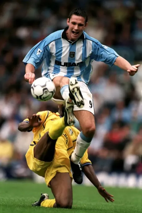 Framed Print : Cedric Roussel vs. Lucas Radebe: A Battle in the FA Carling Premiership - Coventry City vs. Leeds United (September 9, 2000) Framed Print : Cedric Roussel vs. Lucas Radebe: A Battle in the FA Carling Premiership - Coventry City vs. Leeds United (September 9, 2000)