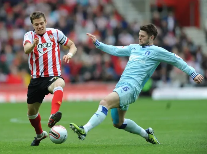 Framed Print : Championship Battle: Hammond vs. Norwood at St. Mary's (Southampton vs. Coventry City, 2012) Framed Print : Championship Battle: Hammond vs. Norwood at St. Mary's (Southampton vs. Coventry City, 2012)