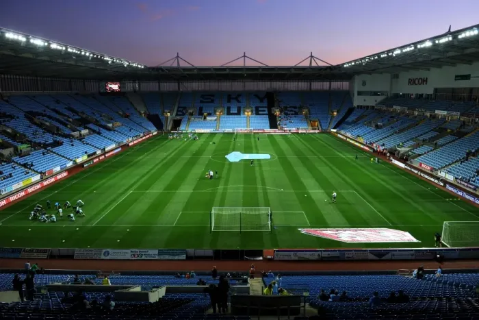 Framed Print : Championship Clash at Sunset: Coventry City vs. Blackpool at Ricoh Arena (September 27, 2011) Framed Print : Championship Clash at Sunset: Coventry City vs. Blackpool at Ricoh Arena (September 27, 2011)