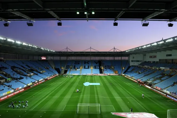 Framed Print : Championship Showdown: Coventry City vs. Blackpool at Ricoh Arena - Sunset Over the Stadium (September 27, 2011) Framed Print : Championship Showdown: Coventry City vs. Blackpool at Ricoh Arena - Sunset Over the Stadium (September 27, 2011)