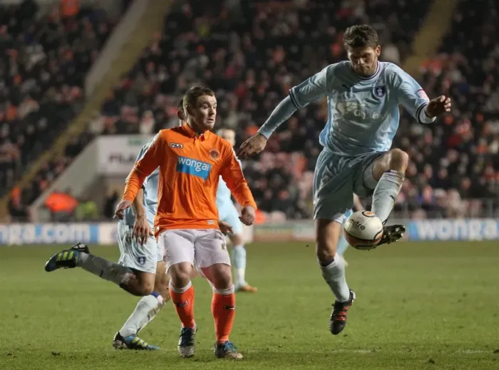 Framed Print : Championship Showdown: Hreidarsson vs. Fleck at Bloomfield Road (January 31, 2012) - Blackpool vs. Coventry City Framed Print : Championship Showdown: Hreidarsson vs. Fleck at Bloomfield Road (January 31, 2012) - Blackpool vs. Coventry City