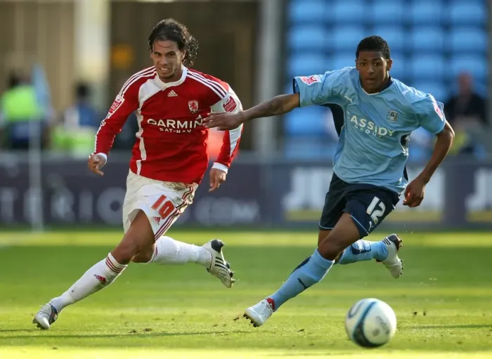 Framed Print : Chasing Glory: Coventry City vs. Middlesbrough in the Coca-Cola Football League Championship (2009) Framed Print : Chasing Glory: Coventry City vs. Middlesbrough in the Coca-Cola Football League Championship (2009)