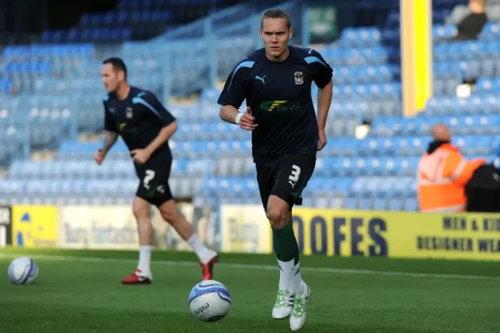 Framed Print : Chris Hussey in Action: Coventry City vs. Bury in Carling Cup Round 1 at Gigg Lane (09-08-2011) Framed Print : Chris Hussey in Action: Coventry City vs. Bury in Carling Cup Round 1 at Gigg Lane (09-08-2011)
