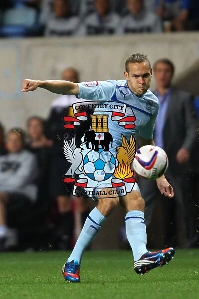 Chris Hussey in Action: Coventry City vs Birmingham City - Capital One Cup Second Round Clash at Ricoh Arena
