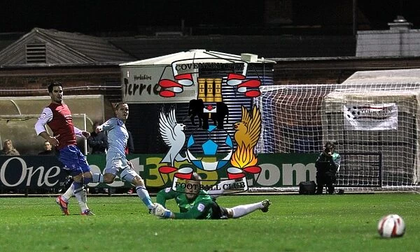 Chris Hussey Scores Coventry City's Fourth Goal in Johnstones Paint Trophy Match Against York City