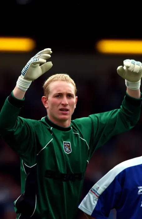 Framed Print : Chris Kirkland in Action: Coventry City vs. Stockport County (2001, Division One) Framed Print : Chris Kirkland in Action: Coventry City vs. Stockport County (2001, Division One)