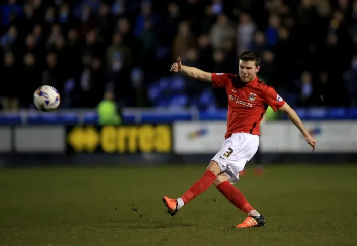 Framed Print : Chris Stokes in Action: Coventry City vs. Shrewsbury Town, Sky Bet League One, Greenhous Meadow Framed Print : Chris Stokes in Action: Coventry City vs. Shrewsbury Town, Sky Bet League One, Greenhous Meadow