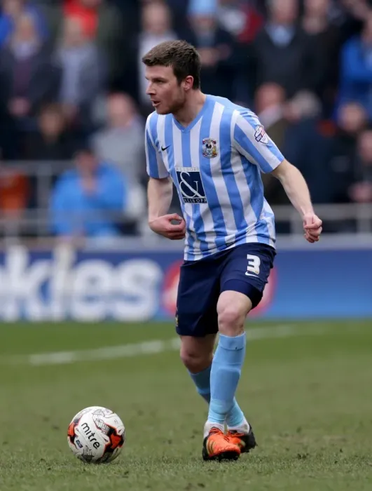 Framed Print : Chris Stokes in Action: Coventry City vs. Blackpool at Bloomfield Road (Sky Bet League One) Framed Print : Chris Stokes in Action: Coventry City vs. Blackpool at Bloomfield Road (Sky Bet League One)