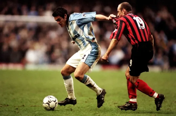Framed Print : Clash at Coventry: Edworthy vs. Tiatto - Coventry City vs. Manchester City (FA Carling Premiership, 01-01-2001) Framed Print : Clash at Coventry: Edworthy vs. Tiatto - Coventry City vs. Manchester City (FA Carling Premiership, 01-01-2001)