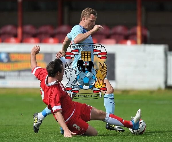 Clash at Crown Ground: Cody McDonald Foul by Michael Liddle (Coventry City vs Accrington Stanley, Pre-Season Friendly)