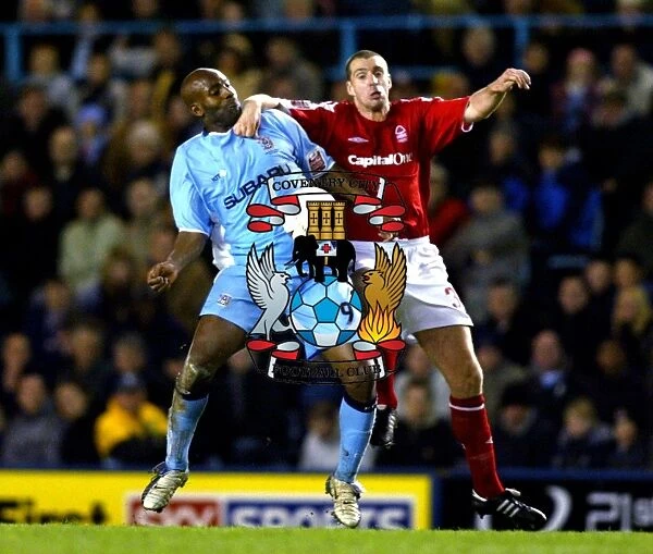 Clash at Highfield Road: Dele Adebola vs. Andy Melville - Coventry City vs. Nottingham Forest in the Coca-Cola Championship (06-04-2005)