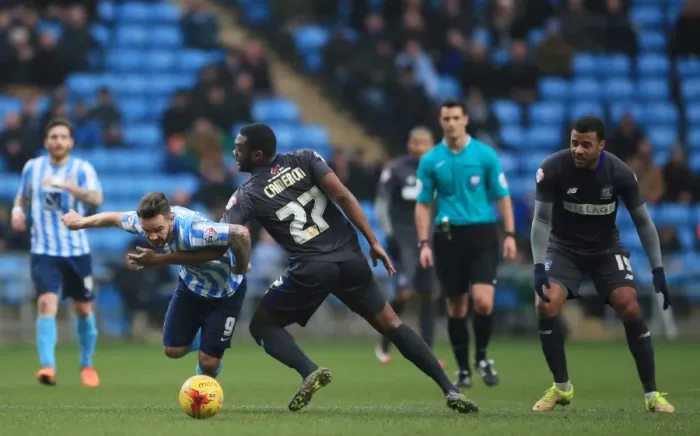 Framed Print : Clash at Ricoh Arena: Adam Armstrong vs. Nathan Cameron, Sky Bet League One Showdown Framed Print : Clash at Ricoh Arena: Adam Armstrong vs. Nathan Cameron, Sky Bet League One Showdown