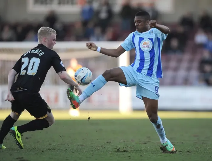 Framed Print : Clash at Sixfields: Akpom vs. Grimmer - Sky Bet League One Showdown Framed Print : Clash at Sixfields: Akpom vs. Grimmer - Sky Bet League One Showdown