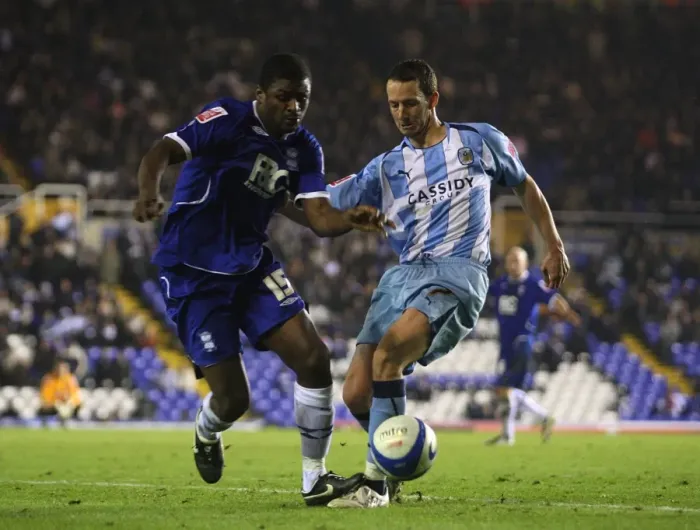 Framed Print : Clash at St. Andrews: Radhi Jaidi vs. Guillaume Beuzelin - Birmingham City vs. Coventry City, Championship 2008 Framed Print : Clash at St. Andrews: Radhi Jaidi vs. Guillaume Beuzelin - Birmingham City vs. Coventry City, Championship 2008