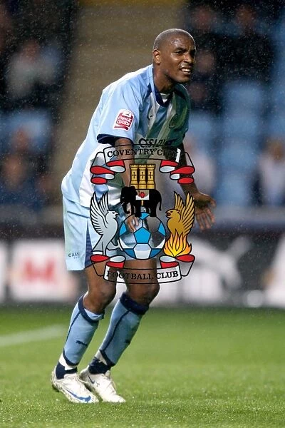 Clinton Morrison Celebrates Coventry City's Carling Cup Victory over Aldershot Town (13-08-2008)