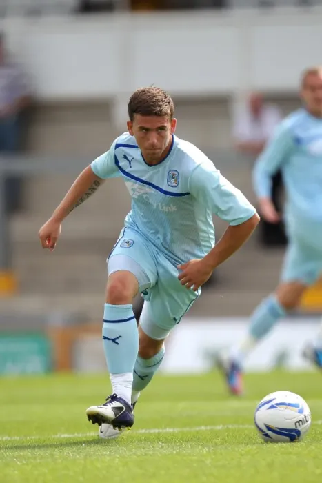 Framed Print : Cody McDonald in Action: Coventry City vs. Bristol Rovers - Pre-Season Clash Framed Print : Cody McDonald in Action: Coventry City vs. Bristol Rovers - Pre-Season Clash