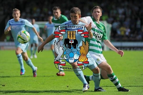 Cody McDonald's Determined Strike: Coventry City's Triumph over Yeovil's Richard Hinds (August 18, 2012)