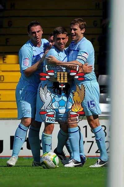 Cody McDonald's Thrilling Goal: Coventry City's Victory Celebration at Huish Park Against Yeovil Town (August 18, 2012)