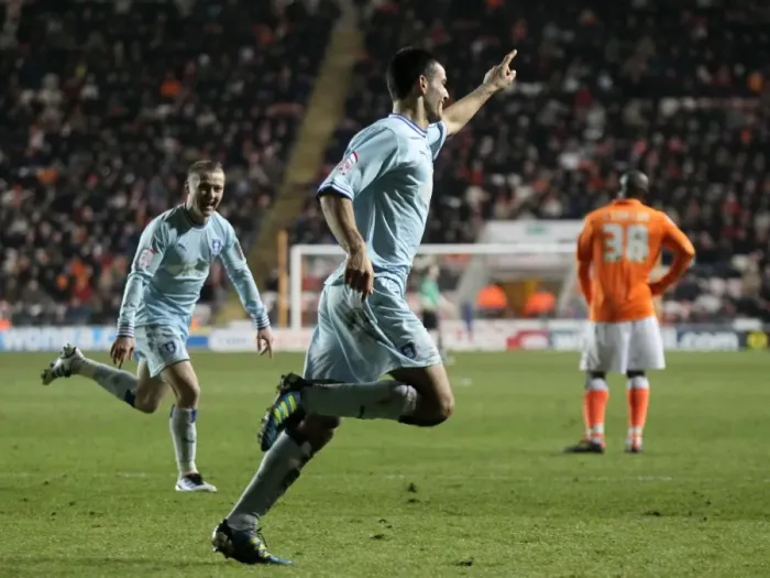 Framed Print : Connor Thomas's Thrilling Goal: Coventry City's Championship Victory over Blackpool (31-01-2012) Framed Print : Connor Thomas's Thrilling Goal: Coventry City's Championship Victory over Blackpool (31-01-2012)
