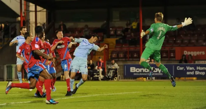 Framed Print : Controversial Penalty and Dramatic Shootout: Coventry City's Victory over Dagenham and Redbridge in the Capital One Cup Framed Print : Controversial Penalty and Dramatic Shootout: Coventry City's Victory over Dagenham and Redbridge in the Capital One Cup