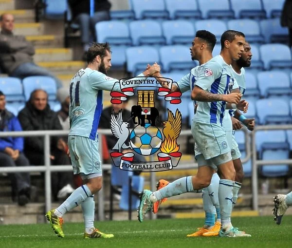 Coventry City Celebrates Second Goal vs. Peterborough United in Sky Bet League One