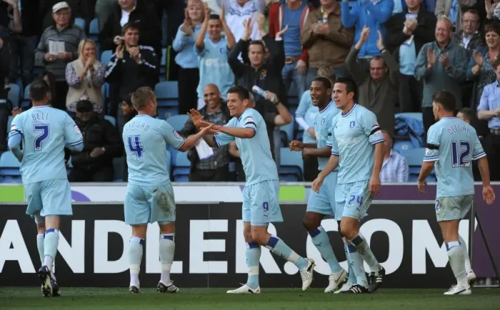 Framed Print : Coventry City FC: Lukas Jutkiewicz Scores Dramatic Goal Against Nottingham Forest in Championship Match at Ricoh Arena Framed Print : Coventry City FC: Lukas Jutkiewicz Scores Dramatic Goal Against Nottingham Forest in Championship Match at Ricoh Arena