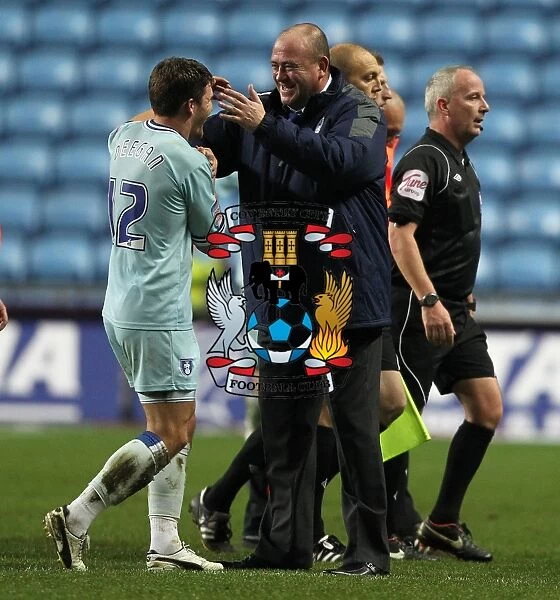 Coventry City FC: Andy Thorn and Gary Deegan Celebrate Championship Win Over Bristol City (December 26, 2011)