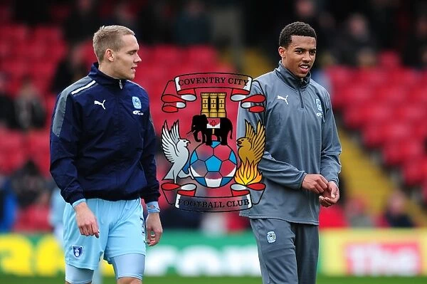 Coventry City FC: Chris Hussey and Cyrus Christie Warming Up Ahead of Npower Championship Clash against Watford (17-03-2012)