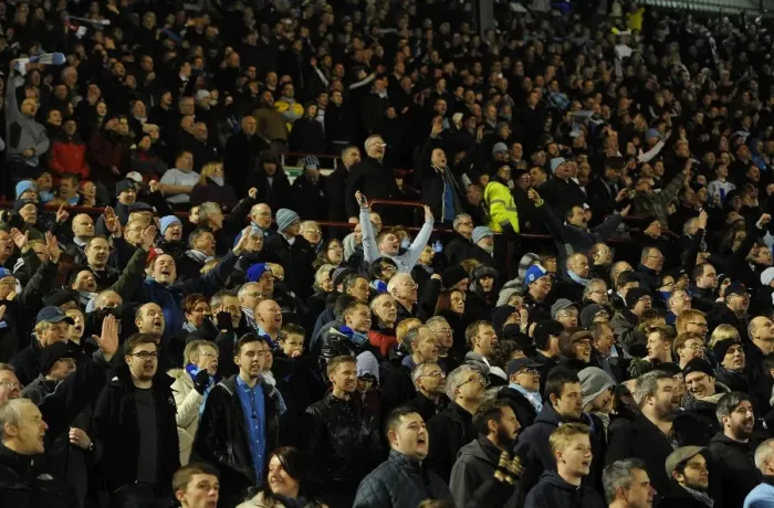 Framed Print : Coventry City FC Fans Euphoric Moment: FA Cup Upset Against Barnsley at Oakwell Stadium Framed Print : Coventry City FC Fans Euphoric Moment: FA Cup Upset Against Barnsley at Oakwell Stadium