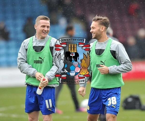 Coventry City FC: Gary McSheffrey and James Bailey Warming Up Ahead of Scunthorpe United Clash (Npower League One)