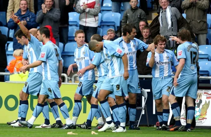 Framed Print : Coventry City FC: Jay Tabb Scores Opening Goal Against Southampton in Coca-Cola Championship (04-10-2008) Framed Print : Coventry City FC: Jay Tabb Scores Opening Goal Against Southampton in Coca-Cola Championship (04-10-2008)
