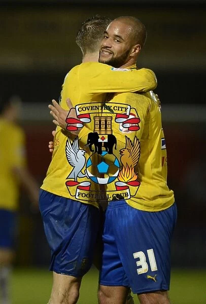 Coventry City FC: McGoldrick and Baker Celebrate Victory After Npower League One Match vs. Stevenage