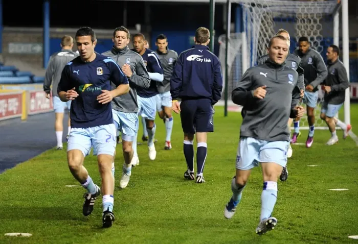 Framed Print : Coventry City FC: Pre-Match Warm-Up vs Millwall in Npower Championship (01-11-2011) Framed Print : Coventry City FC: Pre-Match Warm-Up vs Millwall in Npower Championship (01-11-2011)