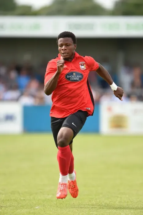 Framed Print : Coventry City FC: Trialists in Action during Pre-Season Friendly at Nuneaton Town's Liberty Way