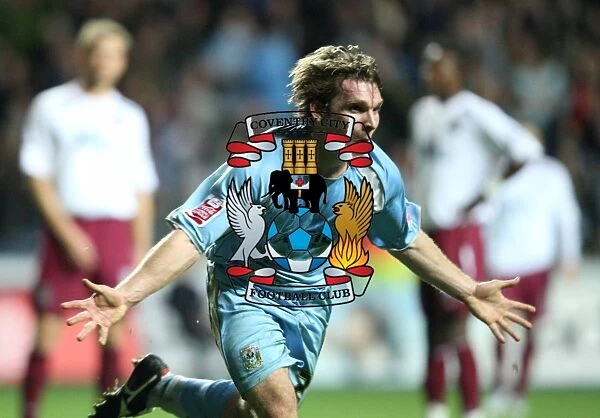 Coventry City FC's Jay Tabb Celebrates Goal in Carling Cup Fourth Round: Coventry City vs West Ham United (October 30, 2007)