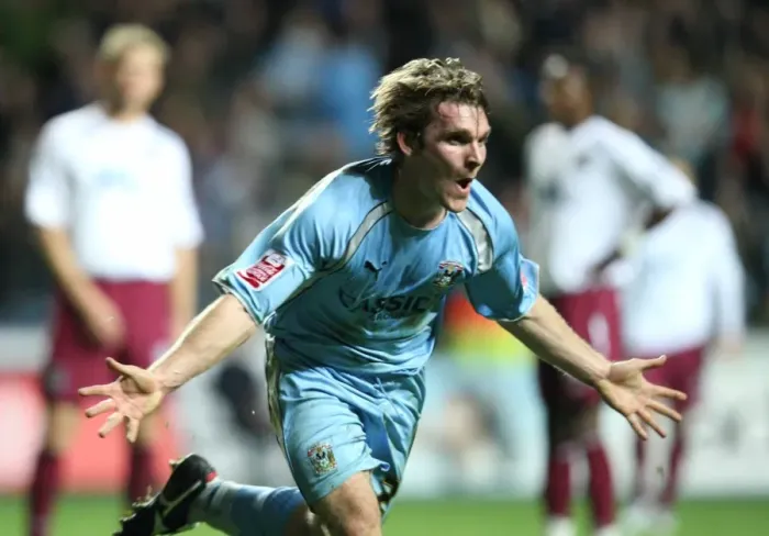 Framed Print : Coventry City FC's Jay Tabb Celebrates Goal in Carling Cup Fourth Round: Coventry City vs West Ham United (October 30, 2007) Framed Print : Coventry City FC's Jay Tabb Celebrates Goal in Carling Cup Fourth Round: Coventry City vs West Ham United (October 30, 2007)