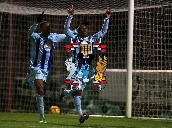 Coventry City: Franck Moussa and Chuba Akpom Celebrate Opening Goal vs. Carlisle United (Sky Bet League One)