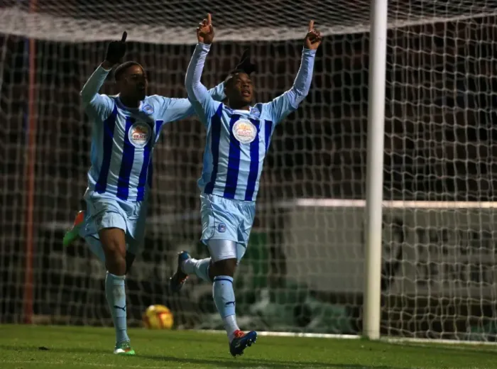 Framed Print : Coventry City: Franck Moussa and Chuba Akpom Celebrate Opening Goal vs. Carlisle United (Sky Bet League One) Framed Print : Coventry City: Franck Moussa and Chuba Akpom Celebrate Opening Goal vs. Carlisle United (Sky Bet League One)