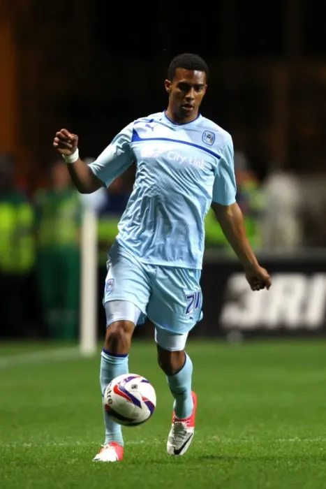 Framed Print : Coventry City vs. Birmingham City: Cyrus Christie's Capital One Cup Showdown at Ricoh Arena (August 28, 2012)
