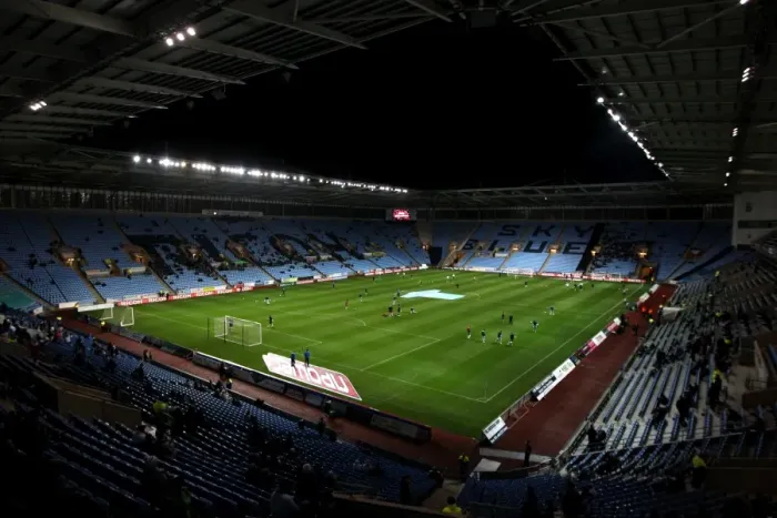 Framed Print : Coventry City vs. Cardiff City: Pre-Match Warm-Up at Ricoh Arena (Npower Football League Championship, 2011-11-22) Framed Print : Coventry City vs. Cardiff City: Pre-Match Warm-Up at Ricoh Arena (Npower Football League Championship, 2011-11-22)