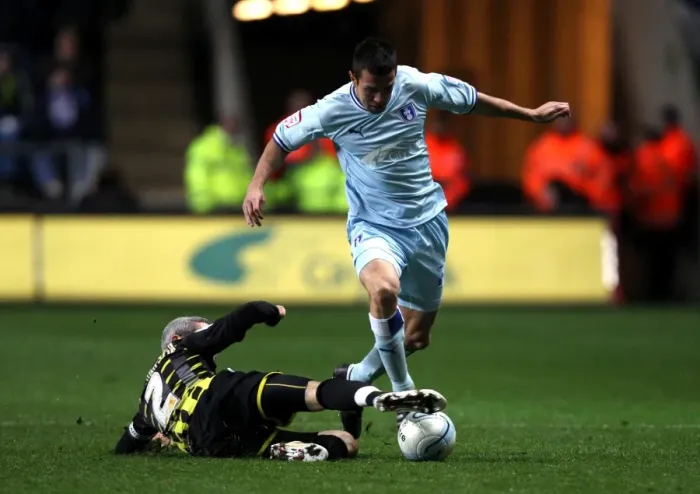 Framed Print : Coventry City vs. Cardiff City: Wood vs. McNaughton - Intense Tackle in Npower Championship Clash (22-11-2011) Framed Print : Coventry City vs. Cardiff City: Wood vs. McNaughton - Intense Tackle in Npower Championship Clash (22-11-2011)