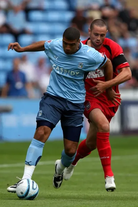 Framed Print : Coventry City vs Ipswich Town: A Battle for Supremacy in the Championship - Leon Best vs Damien Delaney at Ricoh Arena (09-08-2009) Framed Print : Coventry City vs Ipswich Town: A Battle for Supremacy in the Championship - Leon Best vs Damien Delaney at Ricoh Arena (09-08-2009)