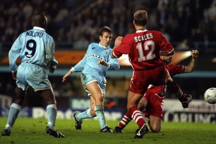 Framed Print : Coventry City vs Liverpool: Leigh Jenkinson's Shootout at Highfield Road (1990s, FA Carling Premiership)
