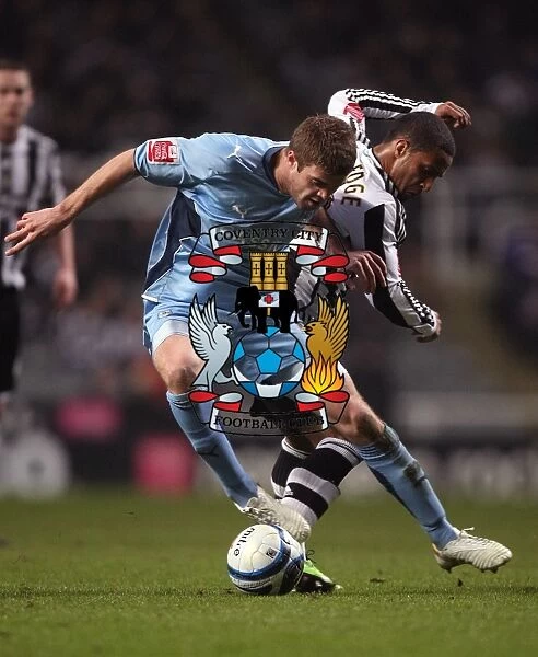 Coventry City vs Newcastle United: Martin Cranie vs Wayne Routledge - Championship Battle at St. James Park (17-02-2010)