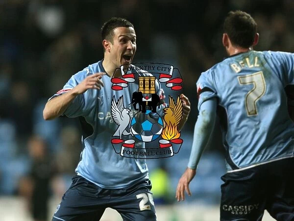 Coventry City vs Nottingham Forest: Richard Wood Scores the Opener in Championship Clash at Ricoh Arena (09-02-2010)
