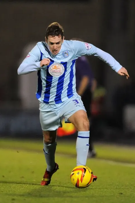 Framed Print : Coventry City vs Rotherham United: Blair Adams in Action - Sky Bet League One Clash at Sixfields Stadium