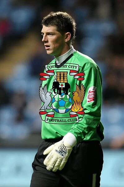 Coventry City vs Southampton: Keiren Westwood Guards the Net in the Coca-Cola Championship (04-10-2008)
