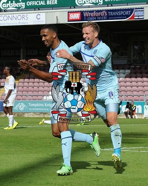 Coventry City: Wilson and Baker Celebrate First Goal in Sky Bet Football League One Win Against Colchester United (08-09-2013)