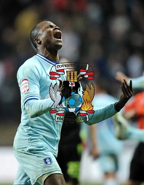 Coventry City's Alex Nimely: Champion Celebration after Victory over Leeds United (February 14, 2012)