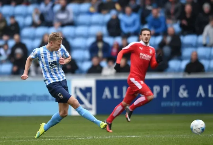 Framed Print : Coventry City's Andy Rose